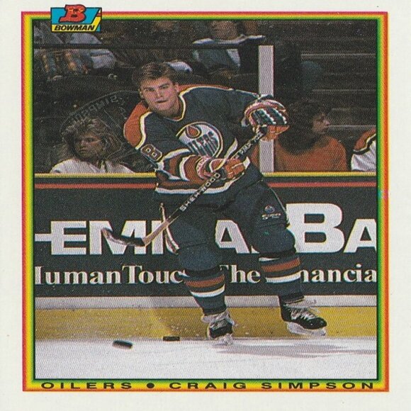 Craig Simpson Edmonton Oilers NHL Hockey Cards - Picture 3 of 4